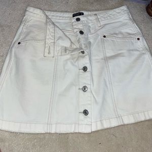 Abercrombie white denim skirt
